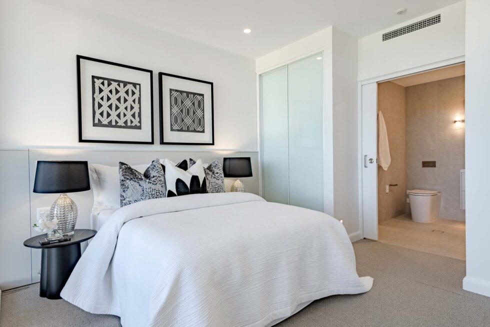 Amberfield care apartment bedroom with ensuite