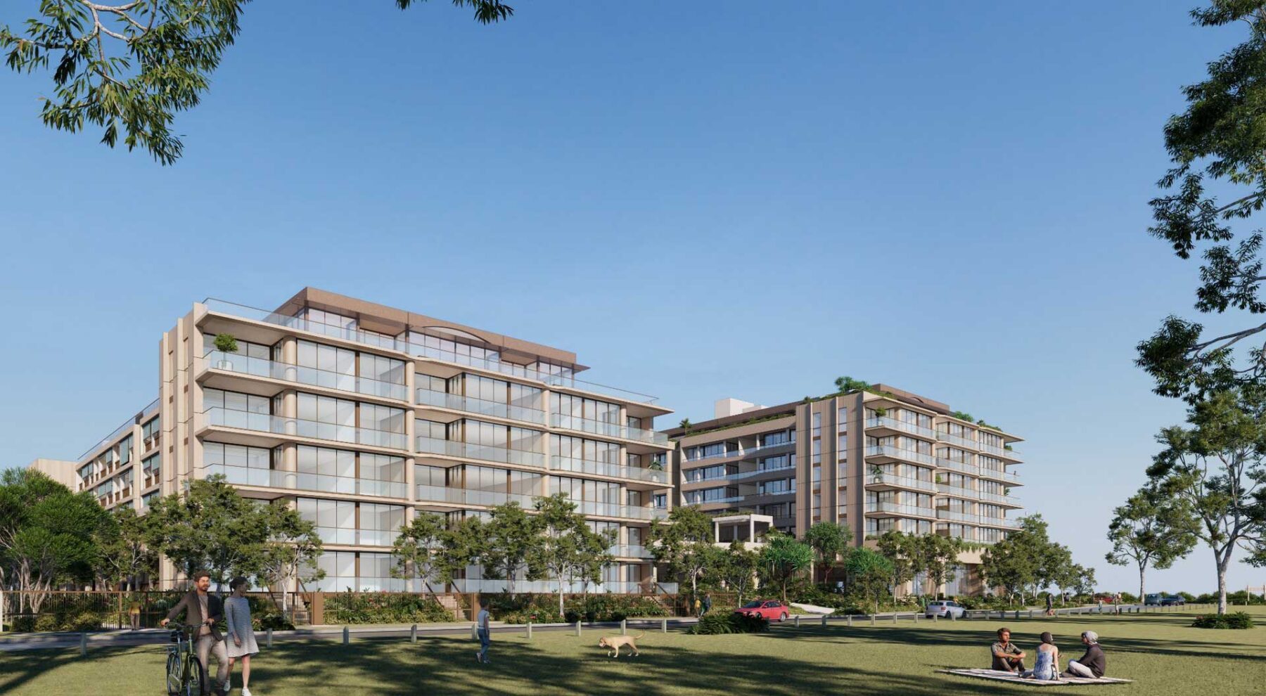 The Baybrook retirement village artist impression overlooking parkland