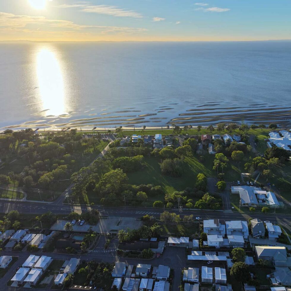 Moreton Bay shoreline and future Baybrook site