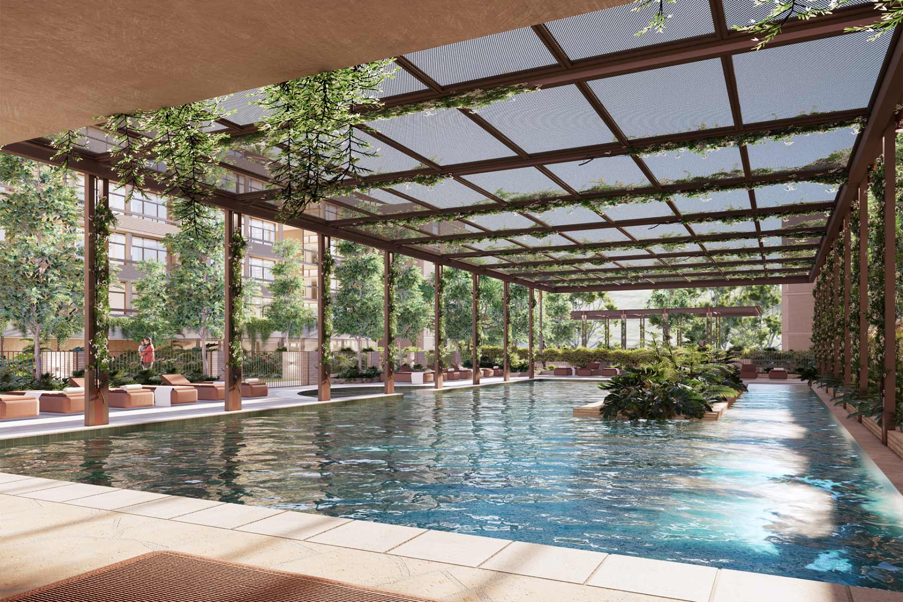 The Baybrook outdoor pool and terrace