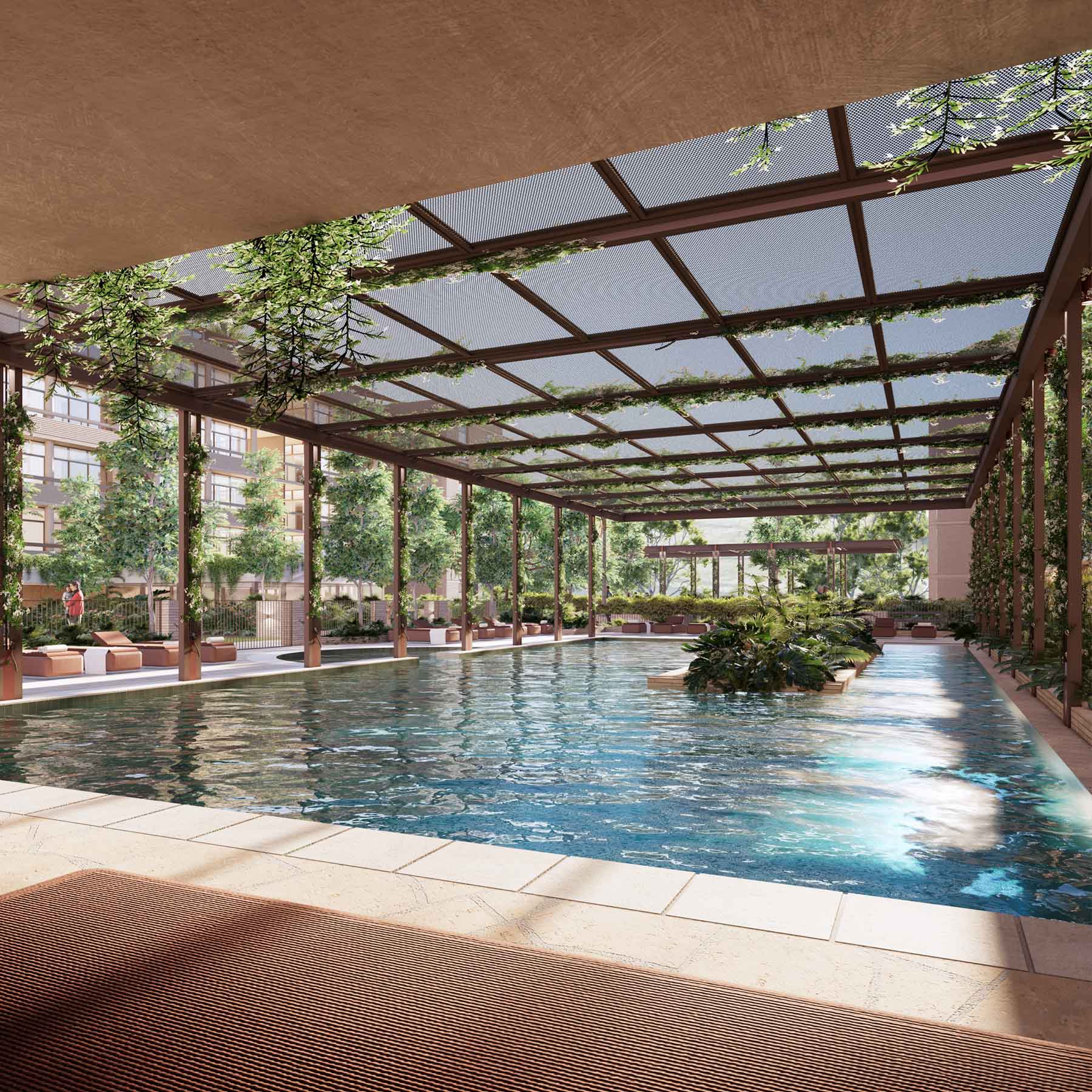 The Baybrook outdoor pool and terrace