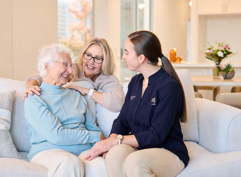 Amberfield Care Apartments | Staff with resident