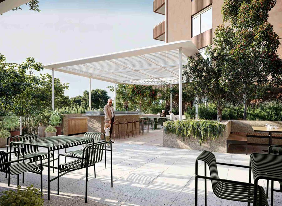 Amberfield Stage 3 outdoor dining terrace