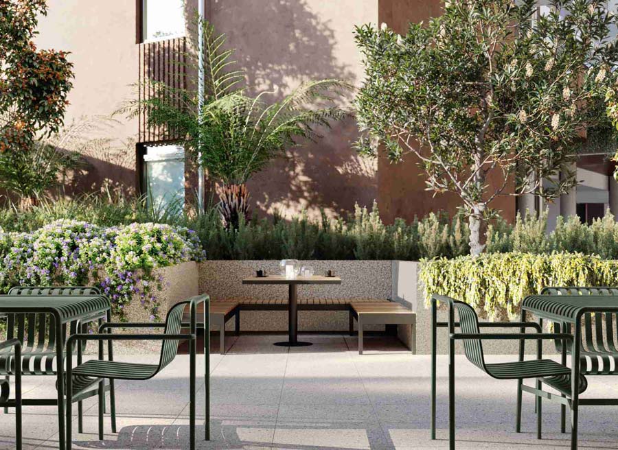 Amberfield Stage 3 landscaped courtyard