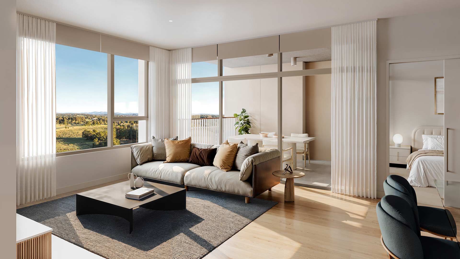 Amberfield Stage 3 apartment living and dining area
