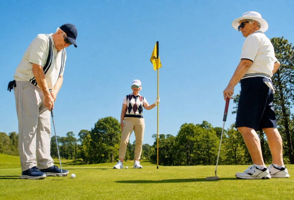 Amberfield residents enjoying a round of golf