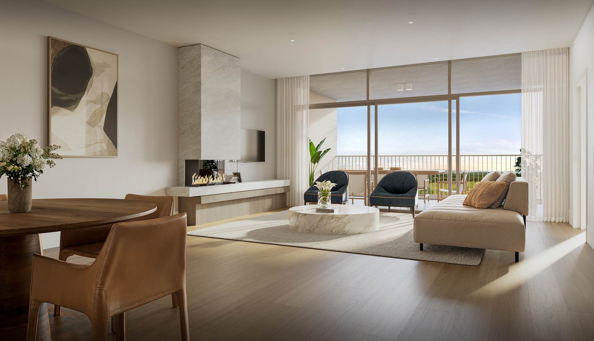 Tarrant Sky Villa Type B living room at Amberfield Stage 3